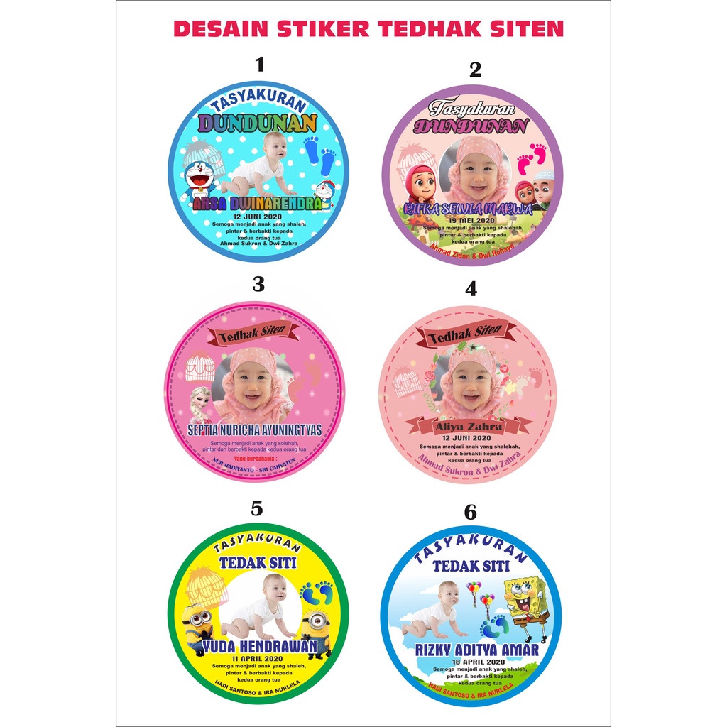 

STIKER TEDAK SITEN BUNDAR STICKER BUBUR