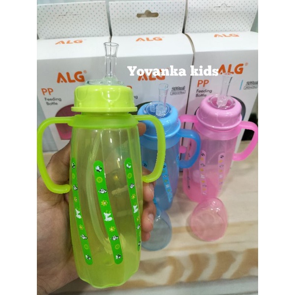 Botol Susu Slim Neck lengkap Botol+Nipple+Sedotan+Pegangan Botol BPA Free 250Ml