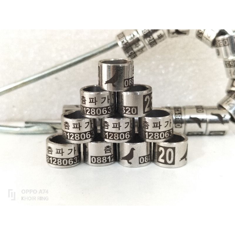 RING BURUNG MODEL BAJA BLOK VARIASI BISA PESAN NAMA MERPATI MURAI BATU