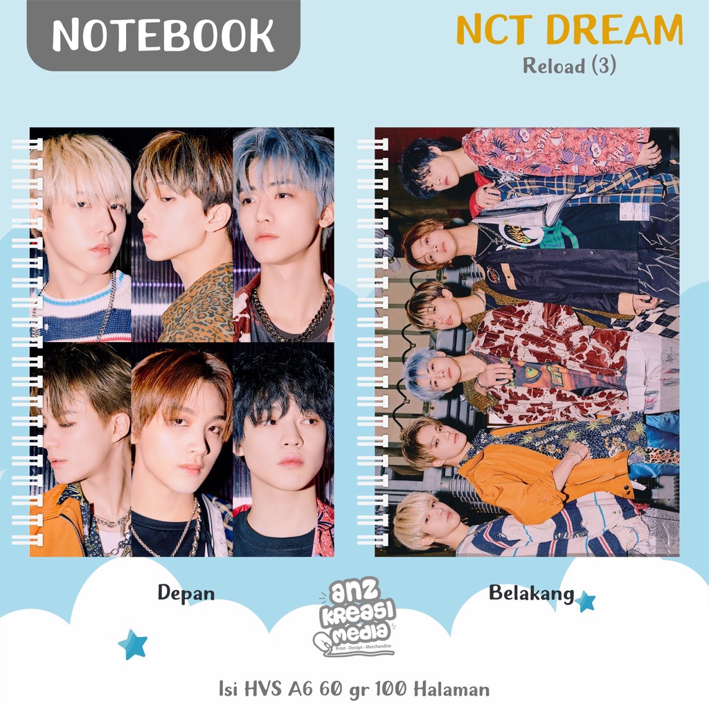 NOTEBOOK A6 BUKU TULIS SPIRAL - NCT DREAM RELOAD - MERCHANDISE KPOP MURAH UNOFFICIAL