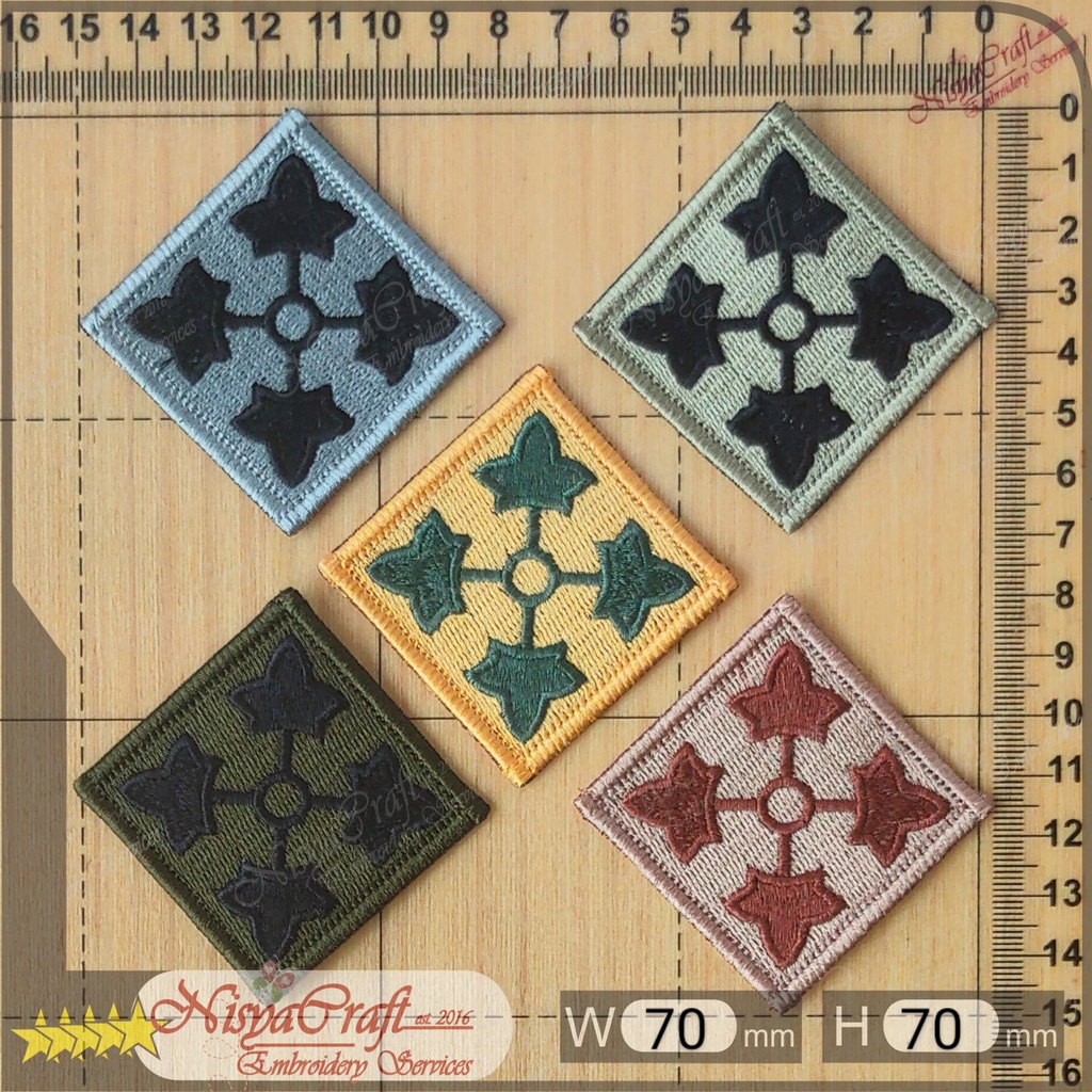 NCEP0101-0041 US ARMY 4th Infantry Division | DIVISION | Shoulder Sleeve Insignia (SSI)  Patch Bordi