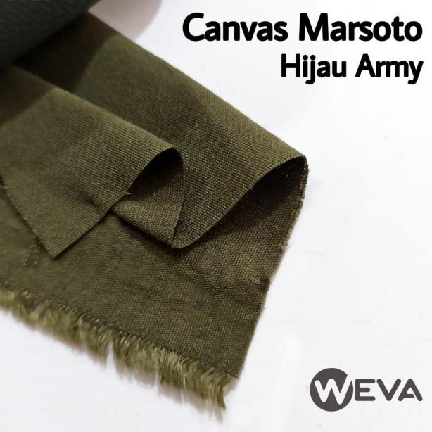 Bahan Kain Canvas Marsoto Hijau Army