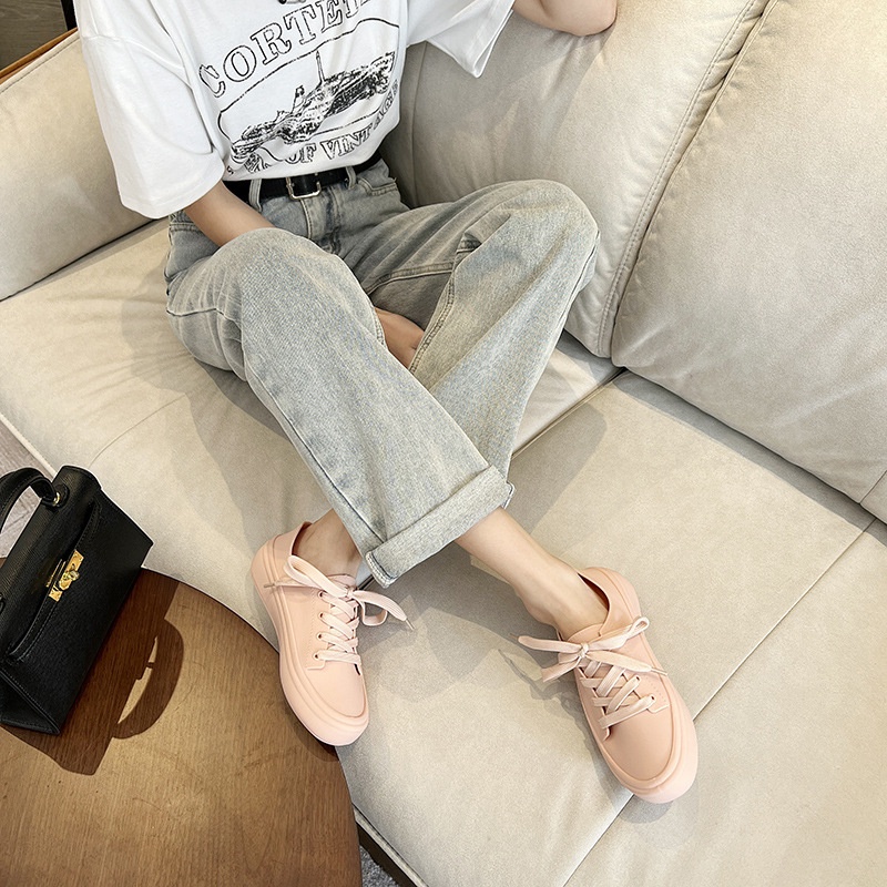 ❀ Chingu ❀ SEP006 (Tanpa Kotak) Sepatu Wanita Karet Polos Simple Warna Sport Casual Import Murah