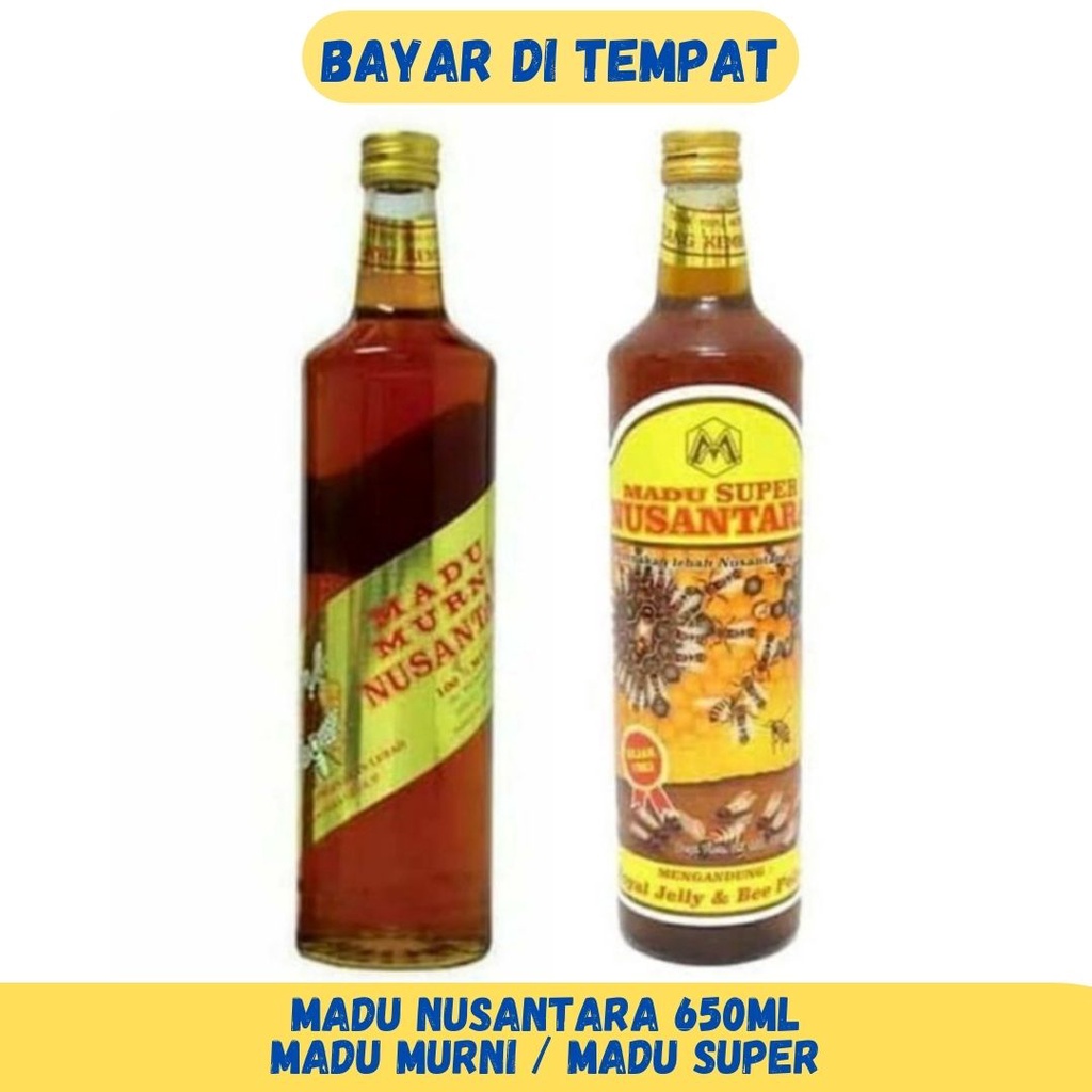 

[MADU ASLI] MADU NUSANTARA MURNI 650 ML & SUPER 650 ML ALAMI YANG MENGANDUNG BEE POLLEN+ROYAL JELLY