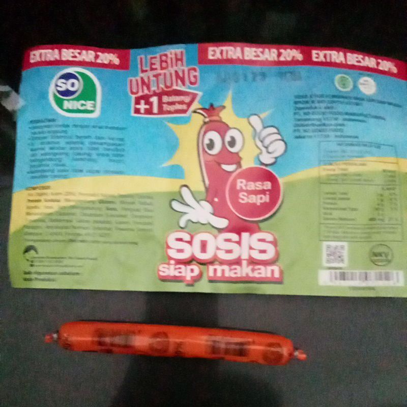 

sosis rasa sapi siap makan 20 gr