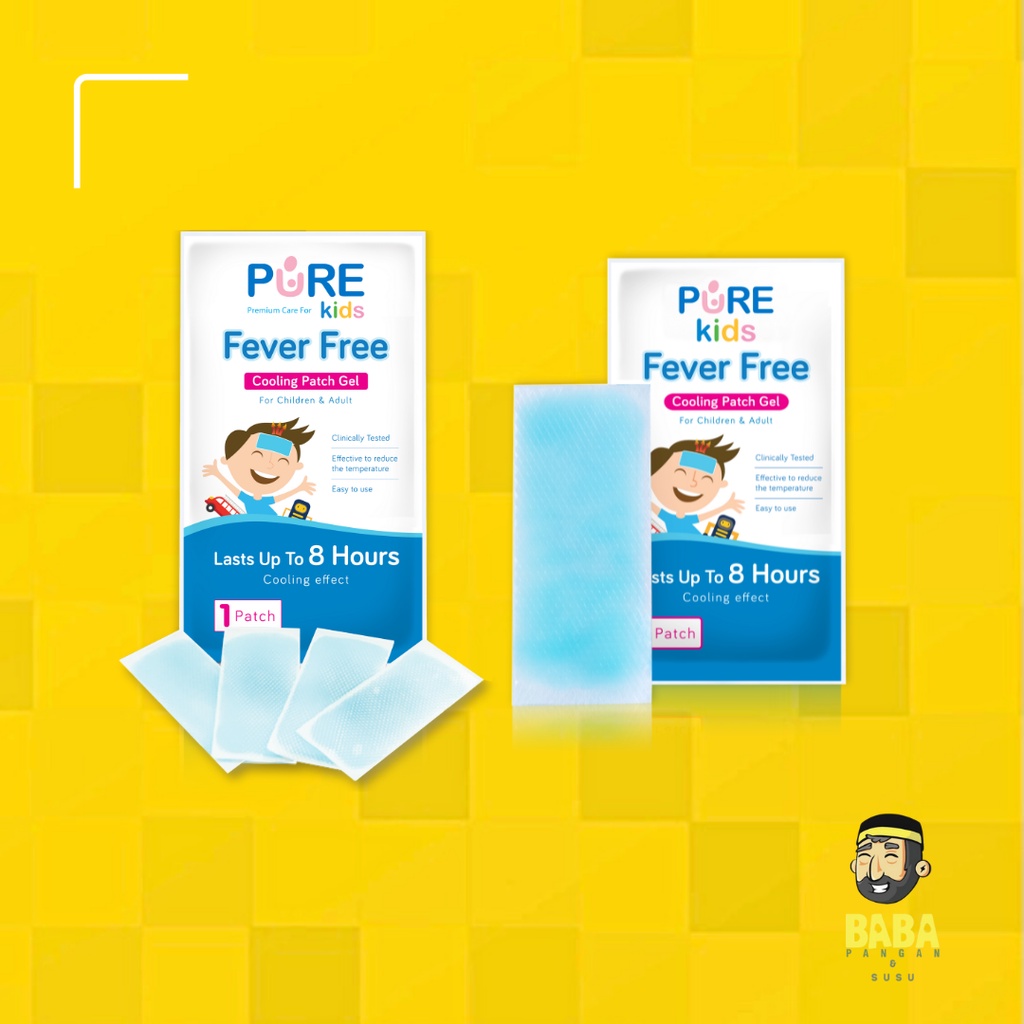 Pure Kids bb Fever Free Colling Patch Gel Penurun Panas Anak/bayi