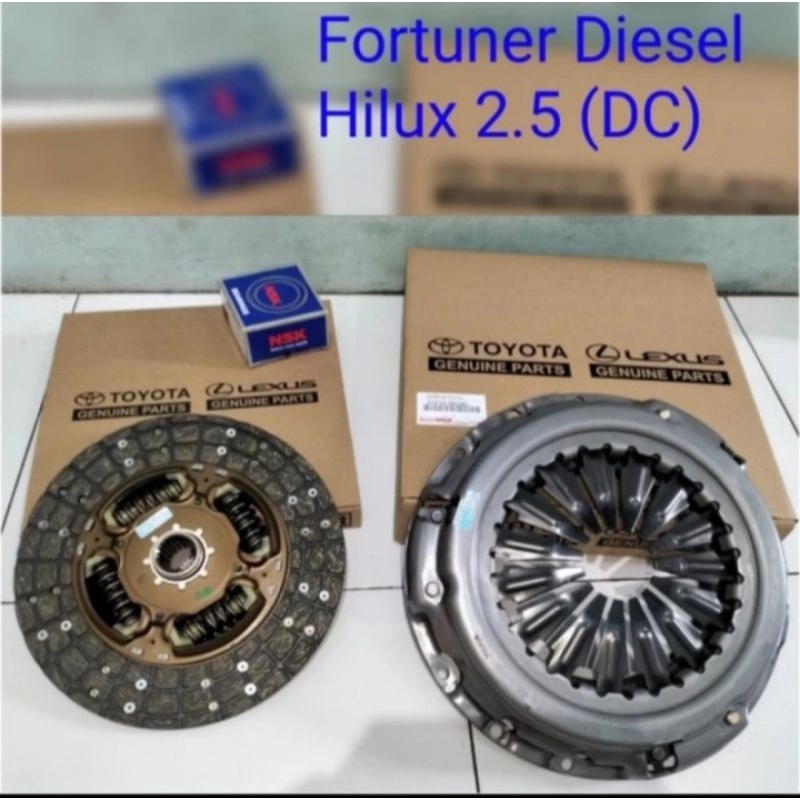 KAMPAS KOPLING SET FORTUNER DIESEL HILUX 2.5 2KD DEKRUP + KOPLING + DREGLAHER  ORI GARANSI