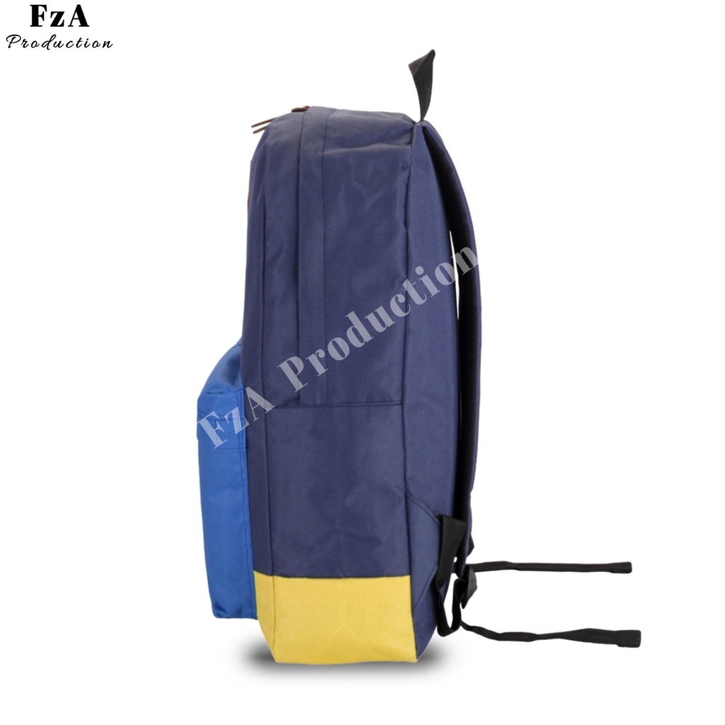 Tas Ransel Punggung Distro Casual Pria Wanita / Tas Ransel Laptop Original - FzA Gratis Jam Tangan Sport