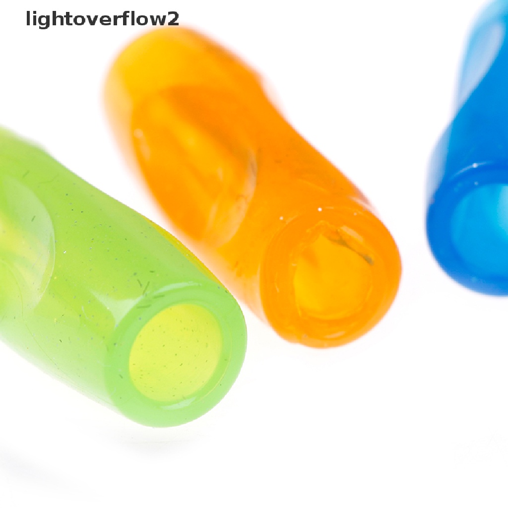 (lightoverflow2) 4pcs grip Pensil Bahan Karet Lembut Untuk Anak-Anak