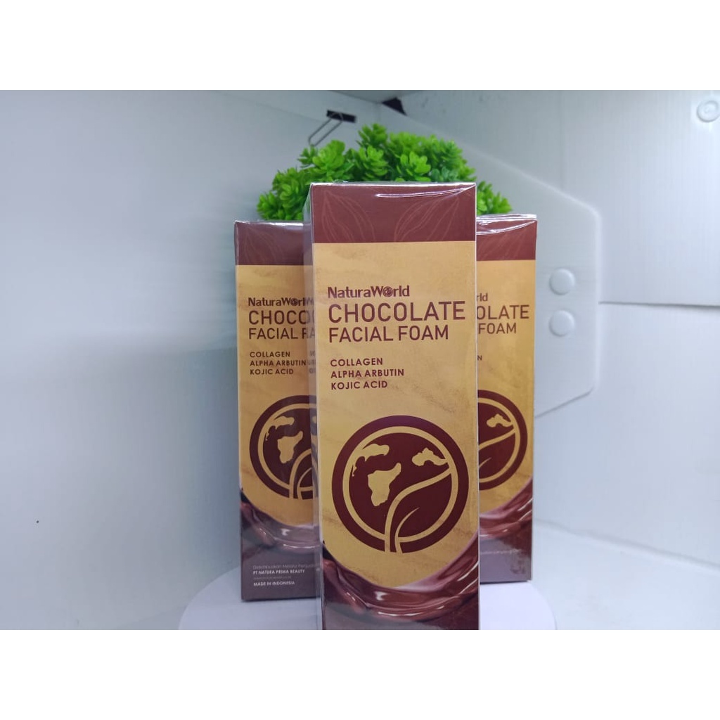 Natura World Facial Foam Chocolate Menghaluskan Kulit