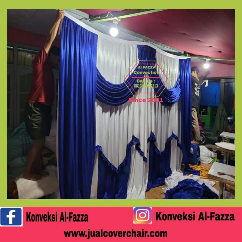 Kain backdrop lamaran pernikahan 3x3