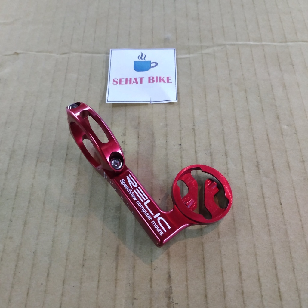 Adaptor Sepeda Speedometer Garmin Edge Relic Ano Red Original