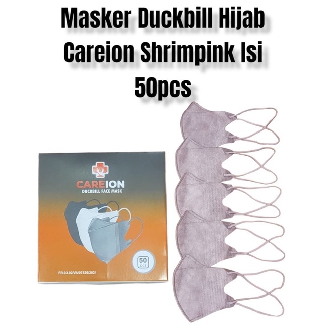 DUCKBILL HIJAB MIX WARNA 1BOX ISI 50PCS / MASKER DUCKBIL HEADLOOP KOREA TERMURAH