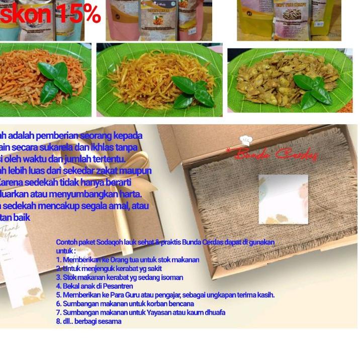 

Ready Stock--Paket Sodaqoh/Sedekah, Lauk&Makanan Sehat Baby Fish, ikan teri, Kentang Mustofa solusi Bunda Cerdas