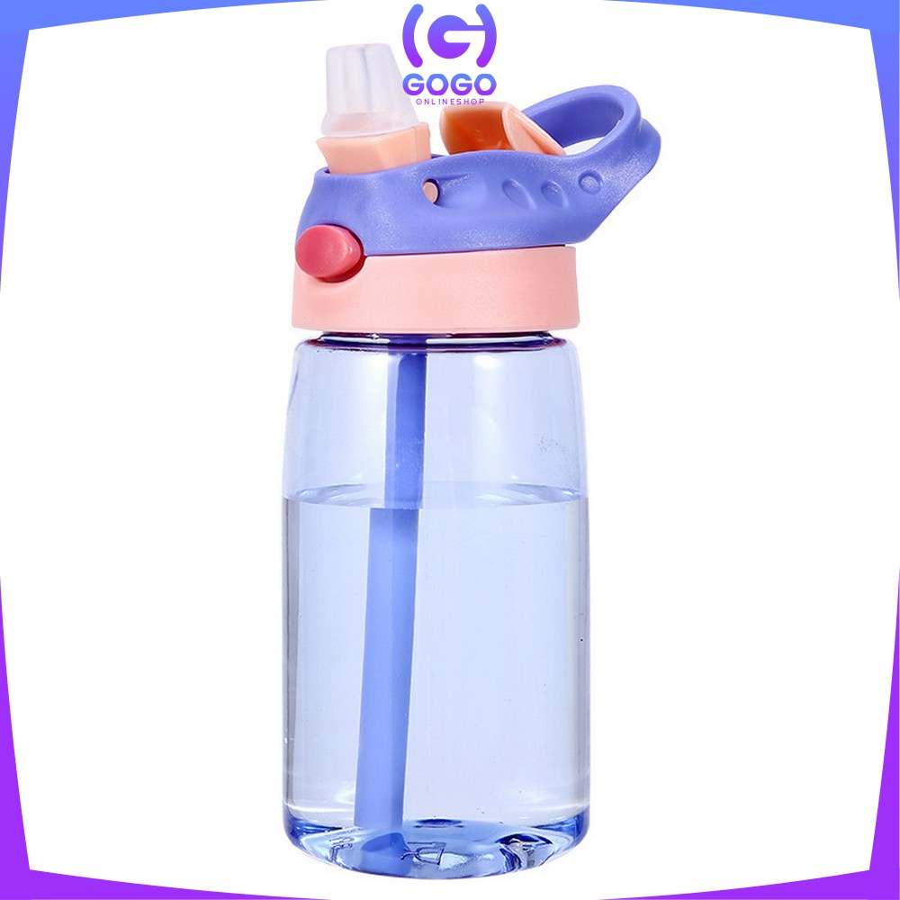 GOGO-C309 Botol Air Minum 550ML Food Grade / Botol Minum Anak Sedotan Lucu Motif Karakter Imut BPA FREE