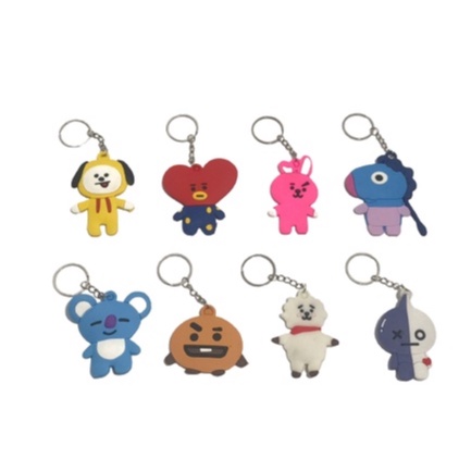 ( Ecer 1 Pcs ) AKSESORIS GANTUNGAN KUNCI BT2I BT$ CUTE / BISA COD GANTUNGAN KUNCI CABANG SUSUN MOTIF BT21