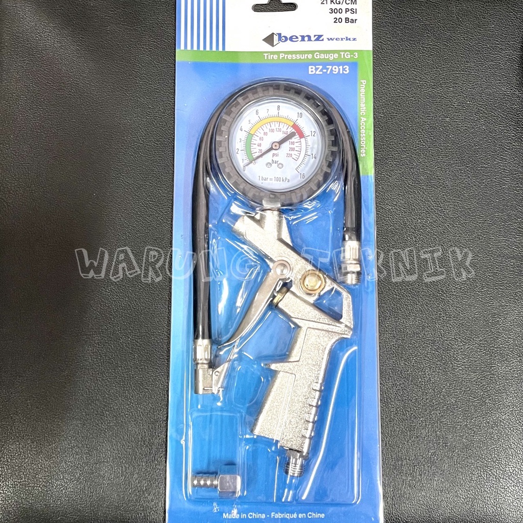 Tire inflating gun - Tire Pressure Gauge TG-3 - isian angin ban 3 fungsi JLD BENZ