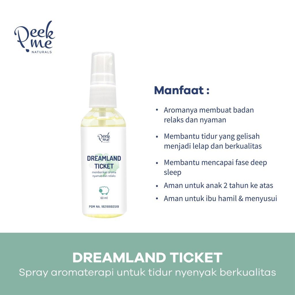 PEEK ME NATURALS DREAMLAND TICKET (ANTI INSOMNIA) 60ML