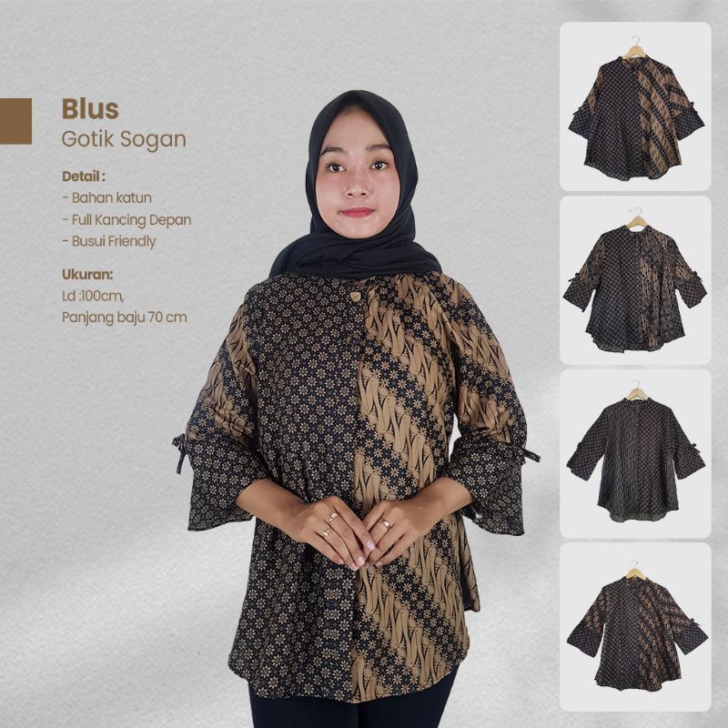 Blus Batik Sogan - Naira Batik