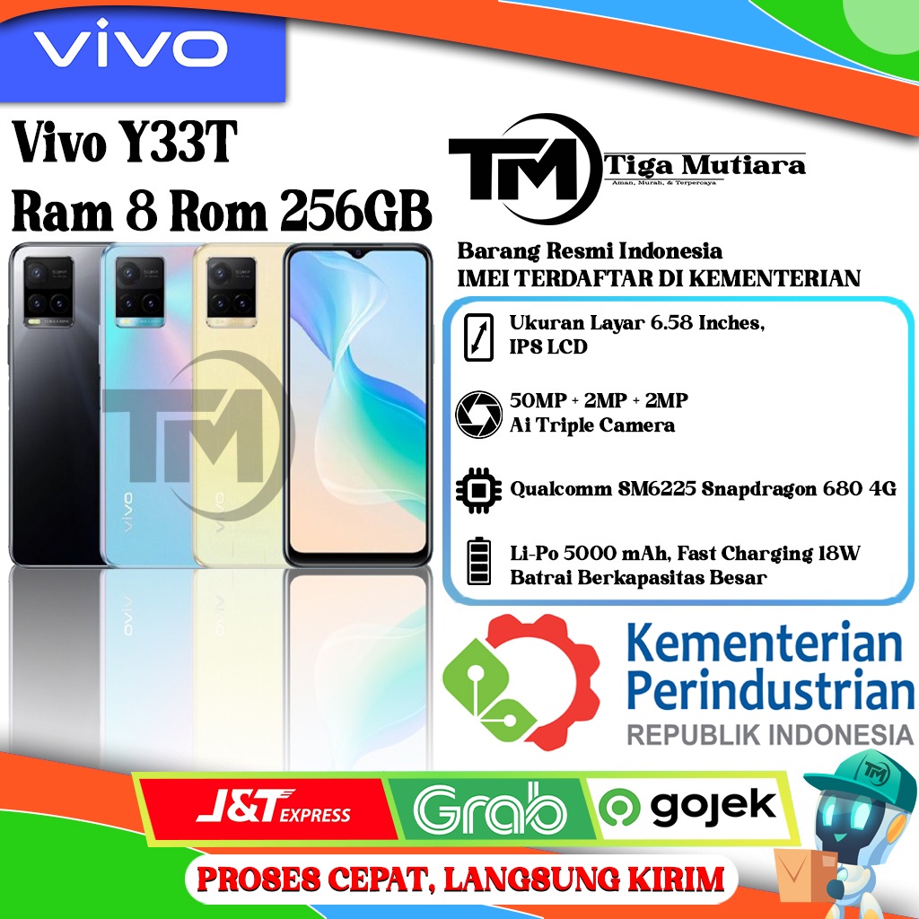 Vivo Y33T Ram 8 Rom 128GB