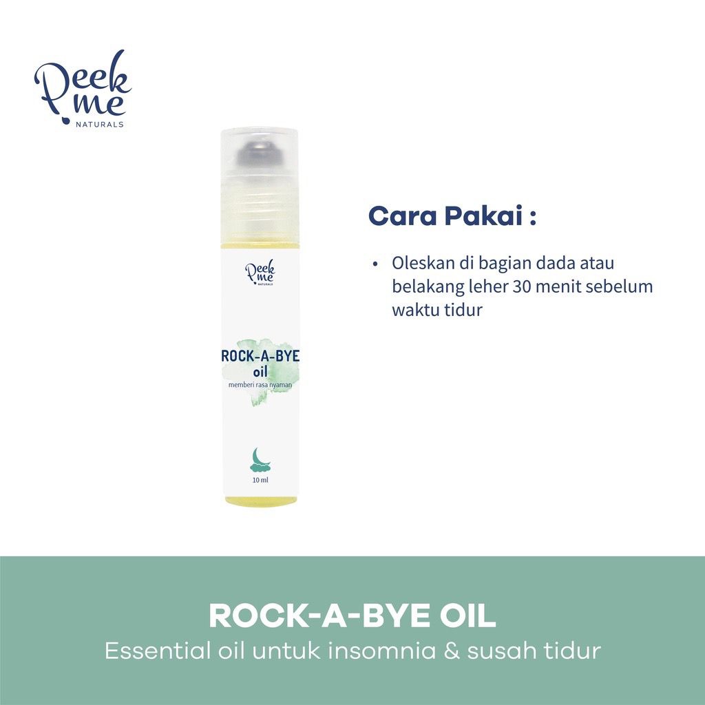 PEEK ME NATURALS ROCK A BYE OIL (GOODNIGHT / SLEEPYHEAD) 10ML