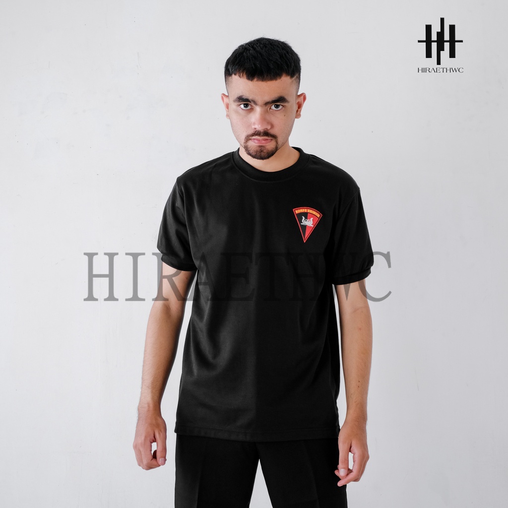 Kaos Katun Hitam Brimob Lengan Pendek Premium Terbaik