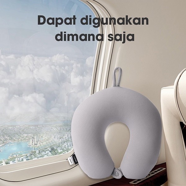 BONBOX BNP100 Bantal Leher Travel Anti Pegal Lembut Neck Pillow