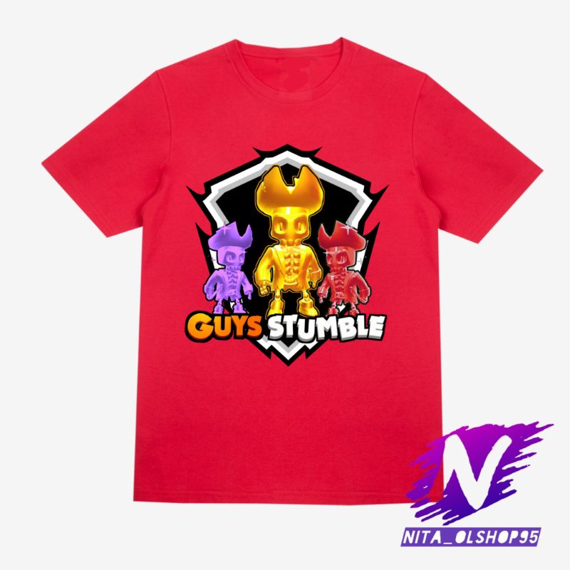 kaos anak stumble guys game skin sultan