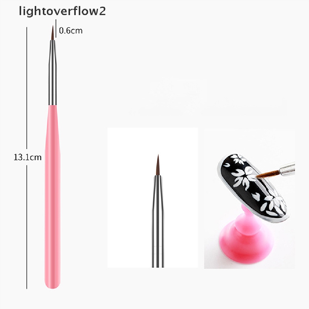 (lightoverflow2) 15 Pcs / Set Kuas Kutek Gel Untuk Manicure / Nail Art