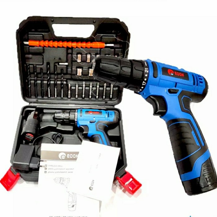 Mesin Bor Baterai Jld Tool 12V (2Baterai) Bor Cordless Terlaris