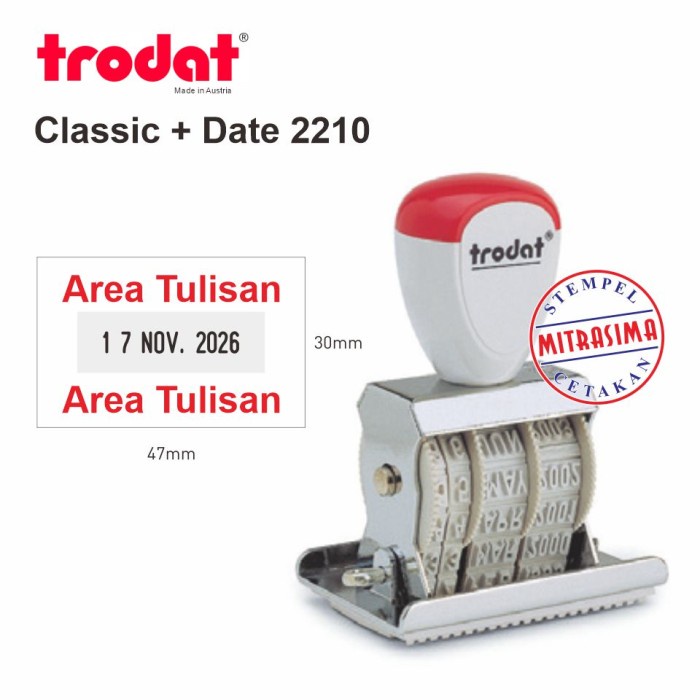 

Cuci Gudang Stempel Trodat 2210 ( Tulisan + Tanggal Model Klasik Konvensional ) Terbatas