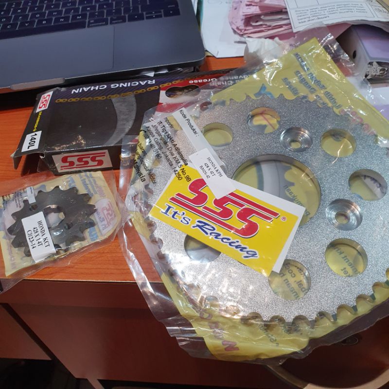 Gear Set SSS Megapro Tiger cb150 verza supra x 125 428 14 42 Rantai sss 428 140 hsbt