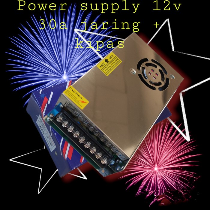 Power Supply Adaptor Switching 12V 30A / Trafo 12 Volt 30 Ampere