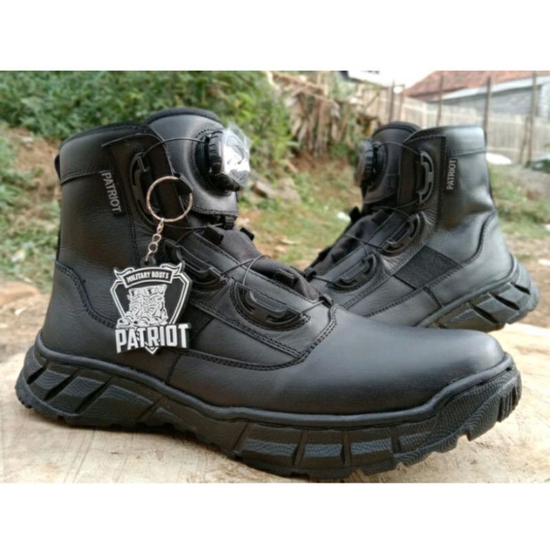 sepatu pdl pdh lantas tali putar tengah kulit dop pdl tali putar