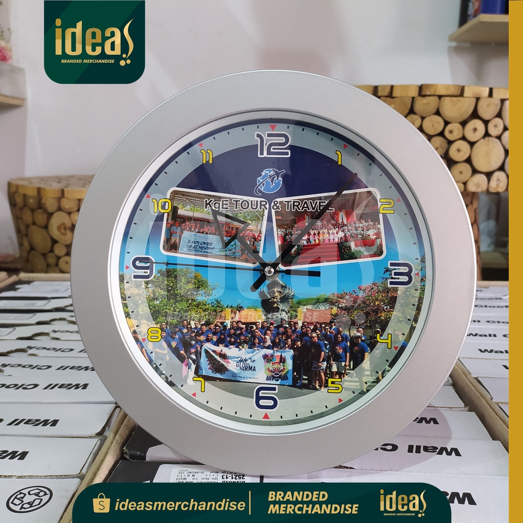 JAM DINDING CUSTOM / KADO WISUDA / CENDERAMATA CUSTOM Kenang-kenangan PKL, PPL, KKN, dll