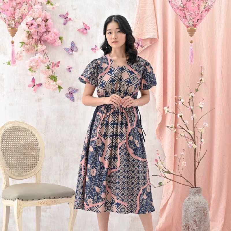 Dress Batik 298 BNI/ Dress Batik Panjang Wanita