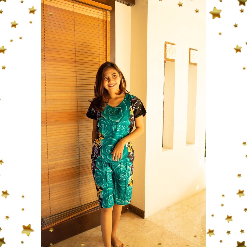 RobSignatures Setelan Celana Pendek Kulot Bali