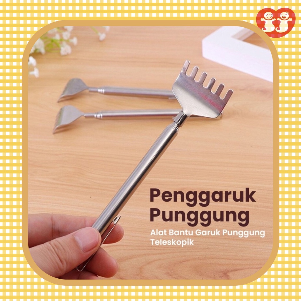 Alat Garuk Punggung Stainless Extendable Alat Garuk Punggung Bisa Ditarik