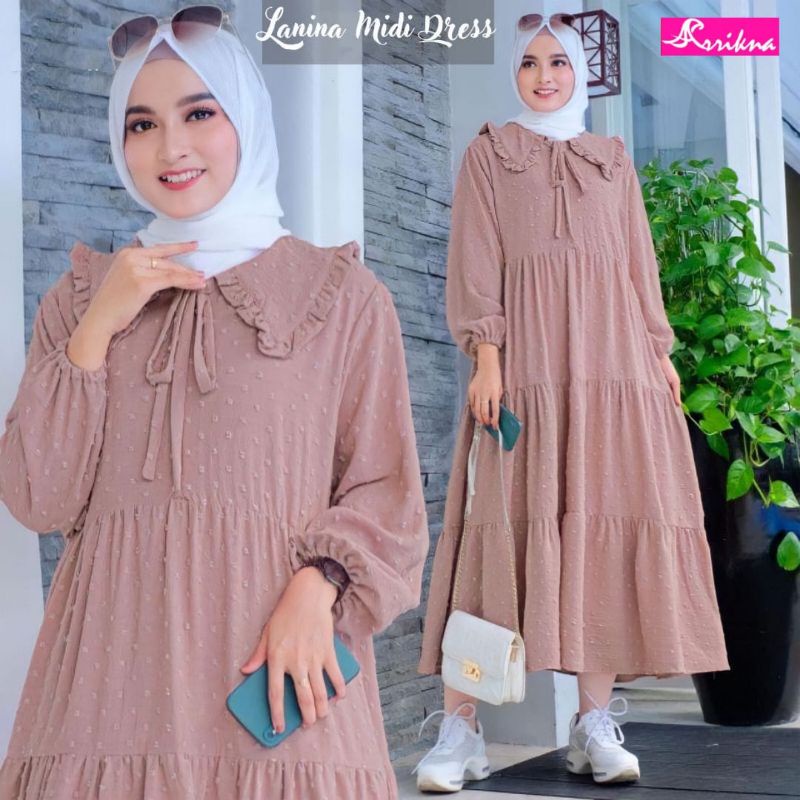 BAJU MUSLIM WANITA KEKINIAN LANINA MINI DRES⭐⭐⭐⭐⭐