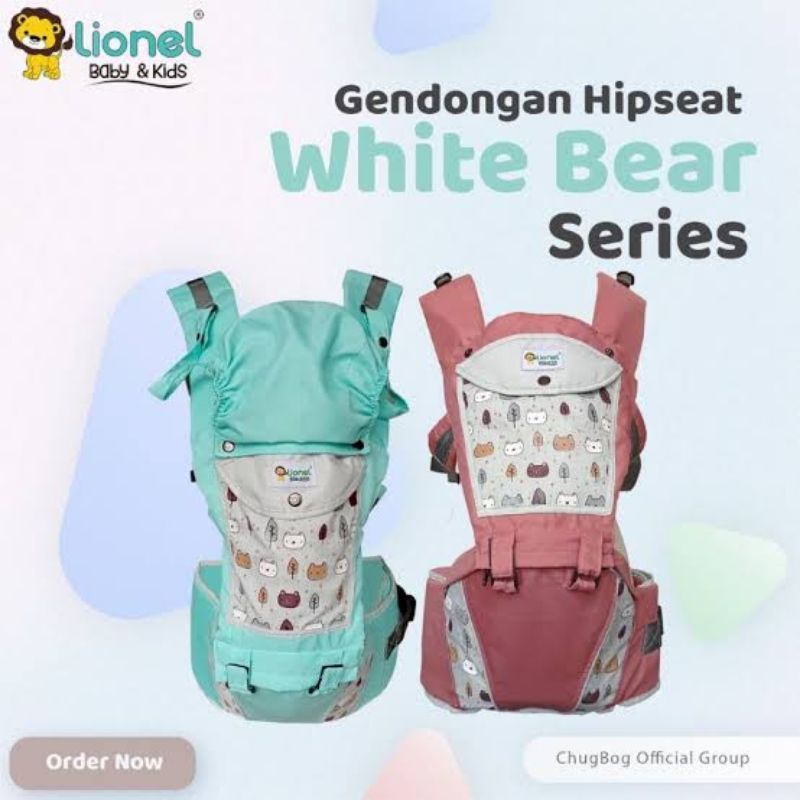 Gendongan Hipseat White Bear Series LB3003 / Gendongan Bayi