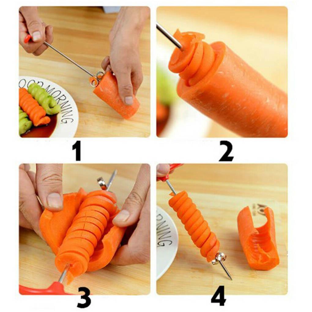 Vegetable Spiralizer Home Kitchen Kentang Timun Wortel Sayur Stainless Slicer Pencacah Buah