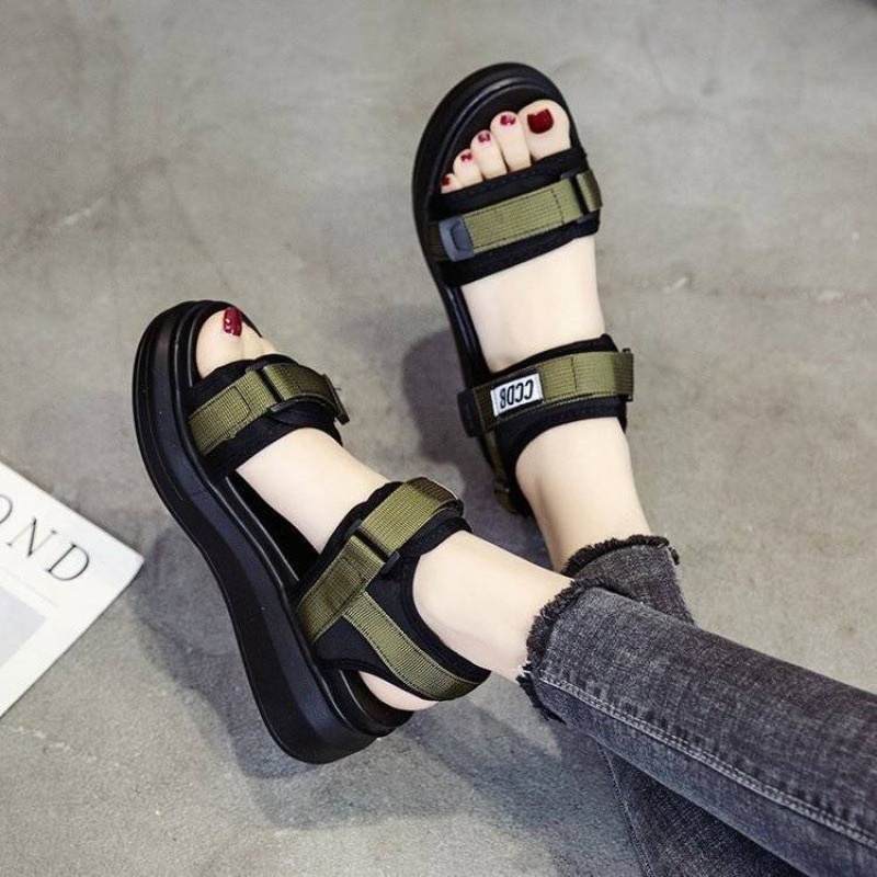 [FREE BOX] SA017 SANDAL FASHION WANITA WEDGES WANITA SLIP ON WANITA