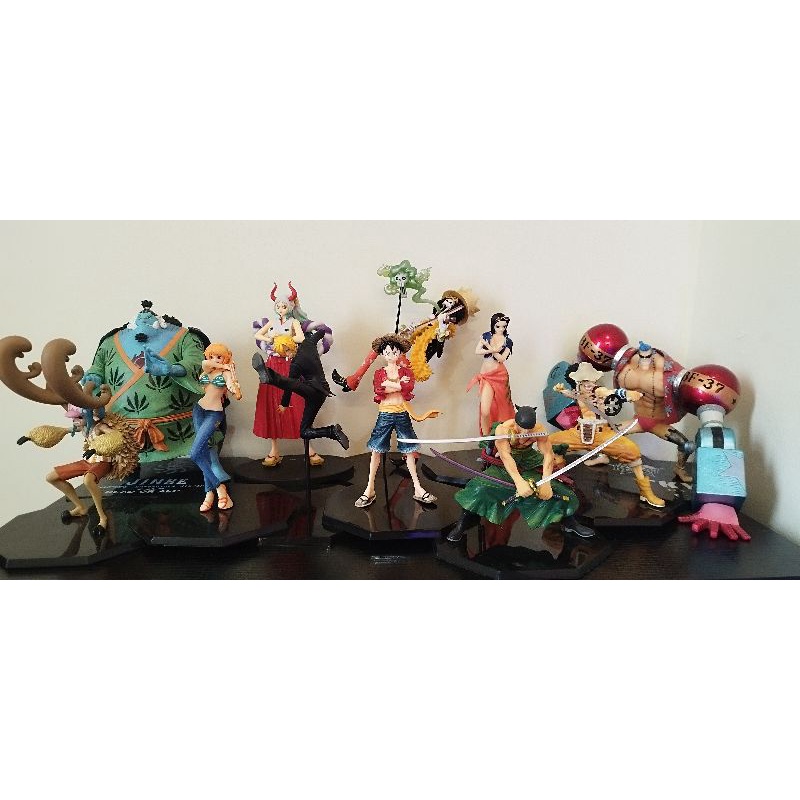 Action Figure One Piece Set 20th Anniversary Mugiwara Crew FZO luffy sanji zoro usopp brook yamato r