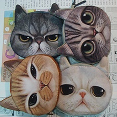 [PRE-ORDER] Kepala Kucing Koin Dompet Kucing Dompet Mainan Koin Dompet 3D Digital Printing Alien Kuc