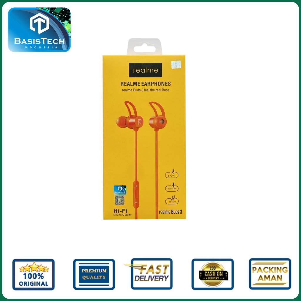 HEADSET EARPHONE REALME BUDS 3 HI-FI RMA-155 ORIGINAL QUALITY