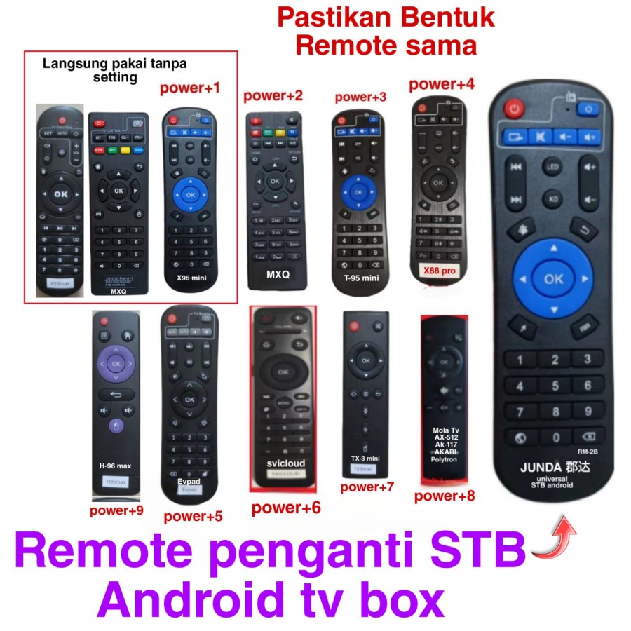 REMOTE MXQ TX3 MINI 96 MINI H96 MAX X88 JAYPRO EVPAD SVICLOUD JUNDA 2B