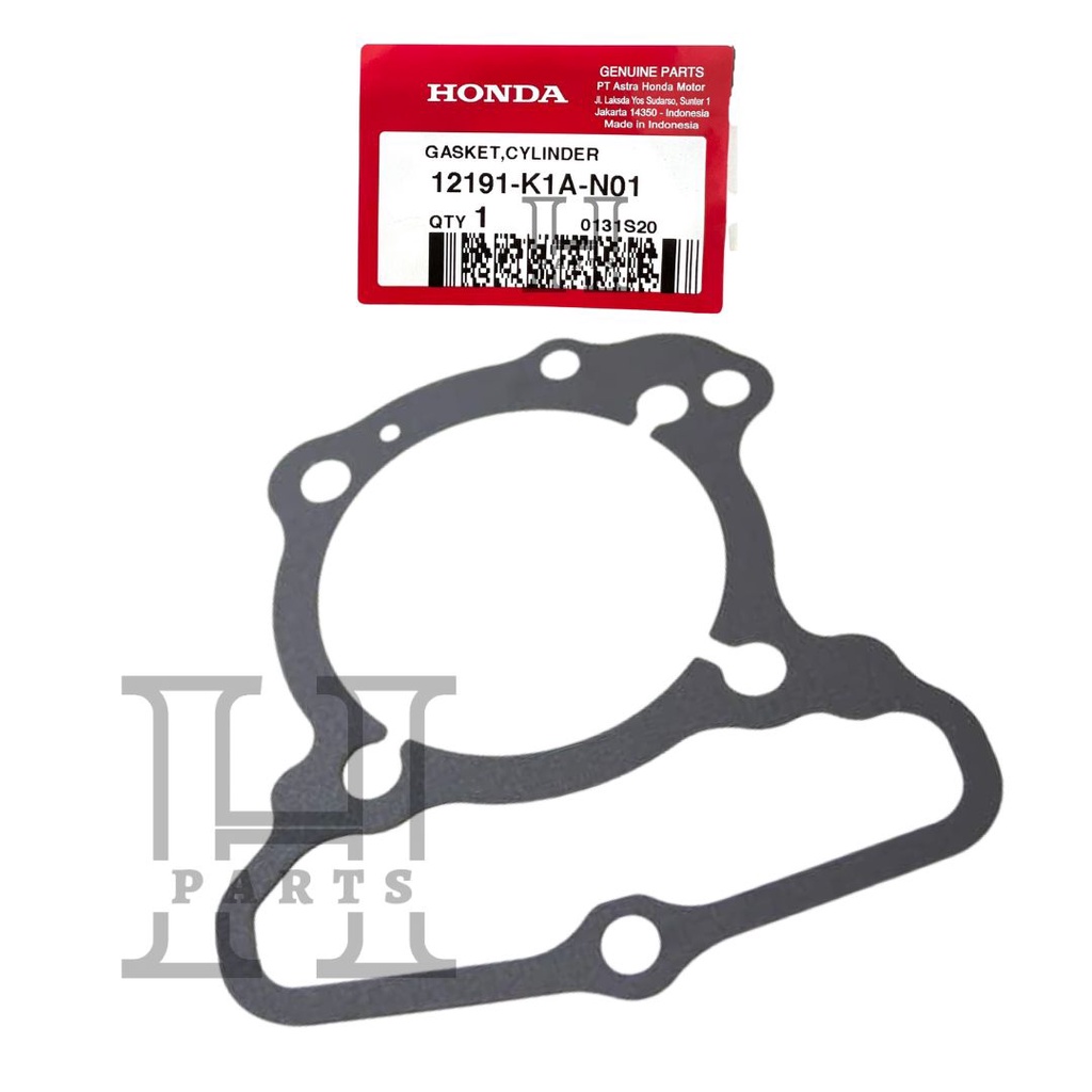 PAKING PERPAK KERTAS BAWAH BLOK SEHER GASKET CYLINDER BEAT K1A SCOOPY K2F GENIO K0J 12191-K1A-N01 ASLI ORIGINAL AHM HGP HONDA