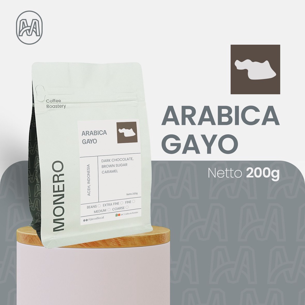 

Kopi Arabika Gayo Monero Arabica Coffee 200gr