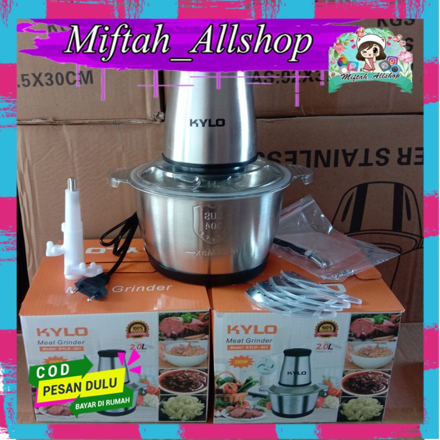 Stainless Blender Kylo / Blender Listrik Gilingan Daging Cooper Stainless 2ltr KYLO / Blender Daging