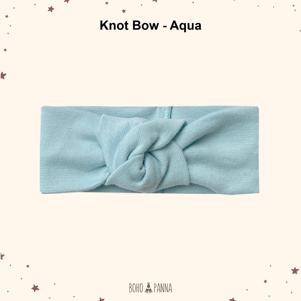 BOHOPANNA Knot Bow Bandana Pita Bayi Polos